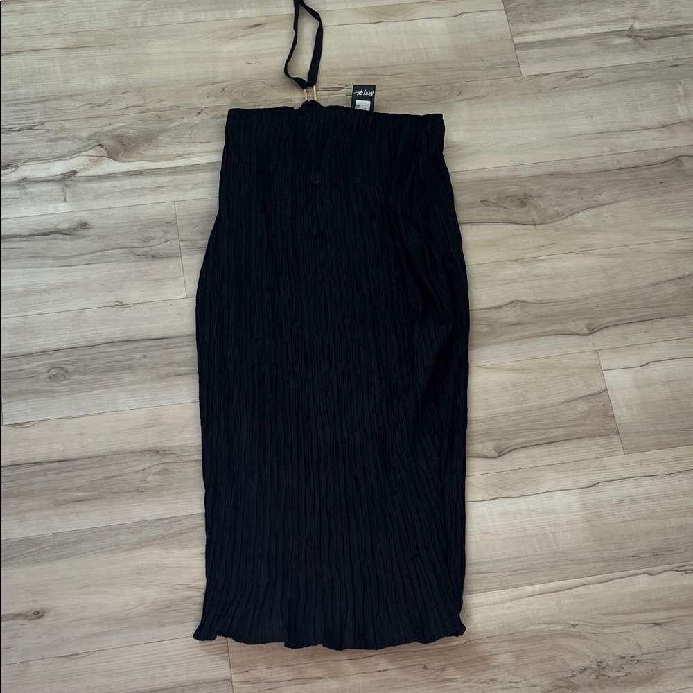Nasty Gal Black Textured Pencil Skirt